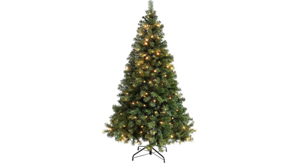 Pre-Lit Spruce Multi-Function Christmas Tree with 200 LED Lights