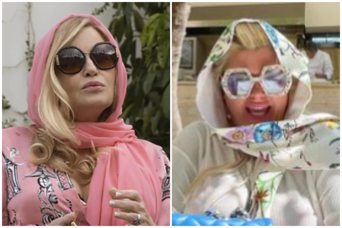 Gemma Collins delighted fans by comparing herself to Jennifer Coolidge in The White Lotus (HBO / Instagram)