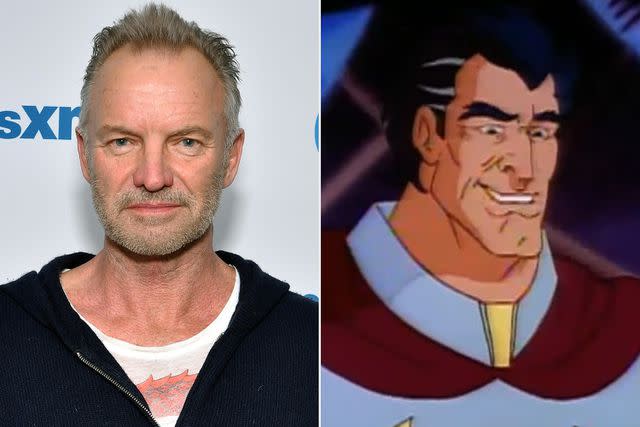 <p>Slaven Vlasic/Getty; TBS</p> Sting voiced Zarm on Captain Planet