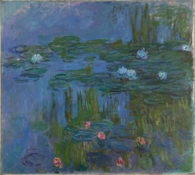 Claude Monet (French, 1840-1926), Waterlilies, 1914-1915, oil on canvas, 63 1/4 in x 71 1/8 in, Museum Purchase: Helen Thurston Ayer Fund 