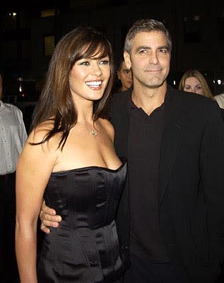 Catherine Zeta Jones and George Clooney at the LA premiere of Universal's Intolerable Cruelty