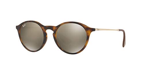 1) Non-Polarized Sunglasses, Rubber Havana / Mirror Light Gold