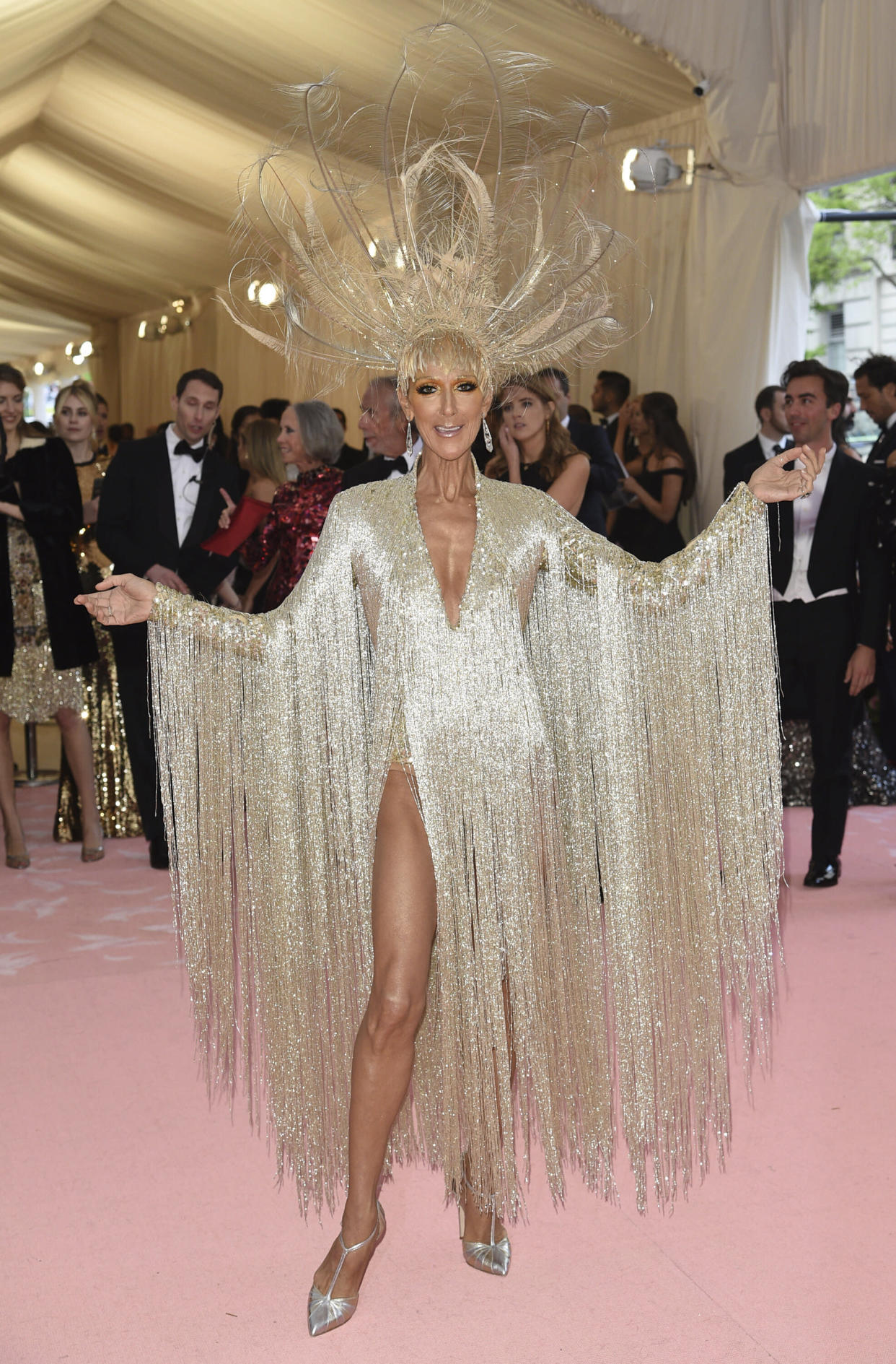Celine Dion attends The Metropolitan Museum of Art's Costume Institute benefit gala celebrating the opening of the "Camp: Notes on Fashion" exhibition on Monday, May 6, 2019, in New York. (Photo by Evan Agostini/Invision/AP)