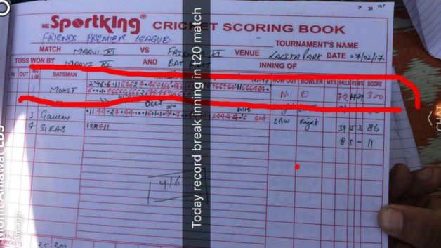 <p>Mohit Ahlawat scores a triple century off just 72 balls in a T20 match; setting a record and earning a trial with the Delhi Daredevils </p>