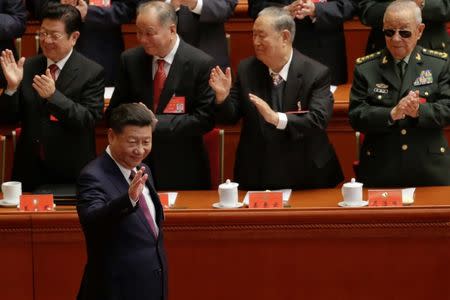 Chinese President Xi Jinping arrives for the opening. REUTERS/Jason Lee