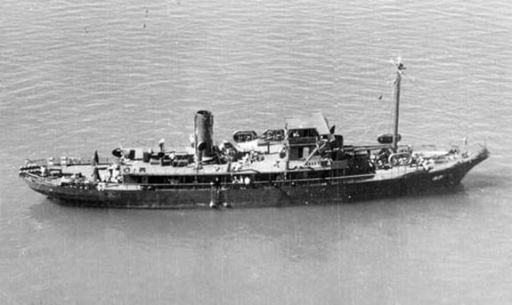 The U.S.S. Kailua when it was still in operation in 1943..