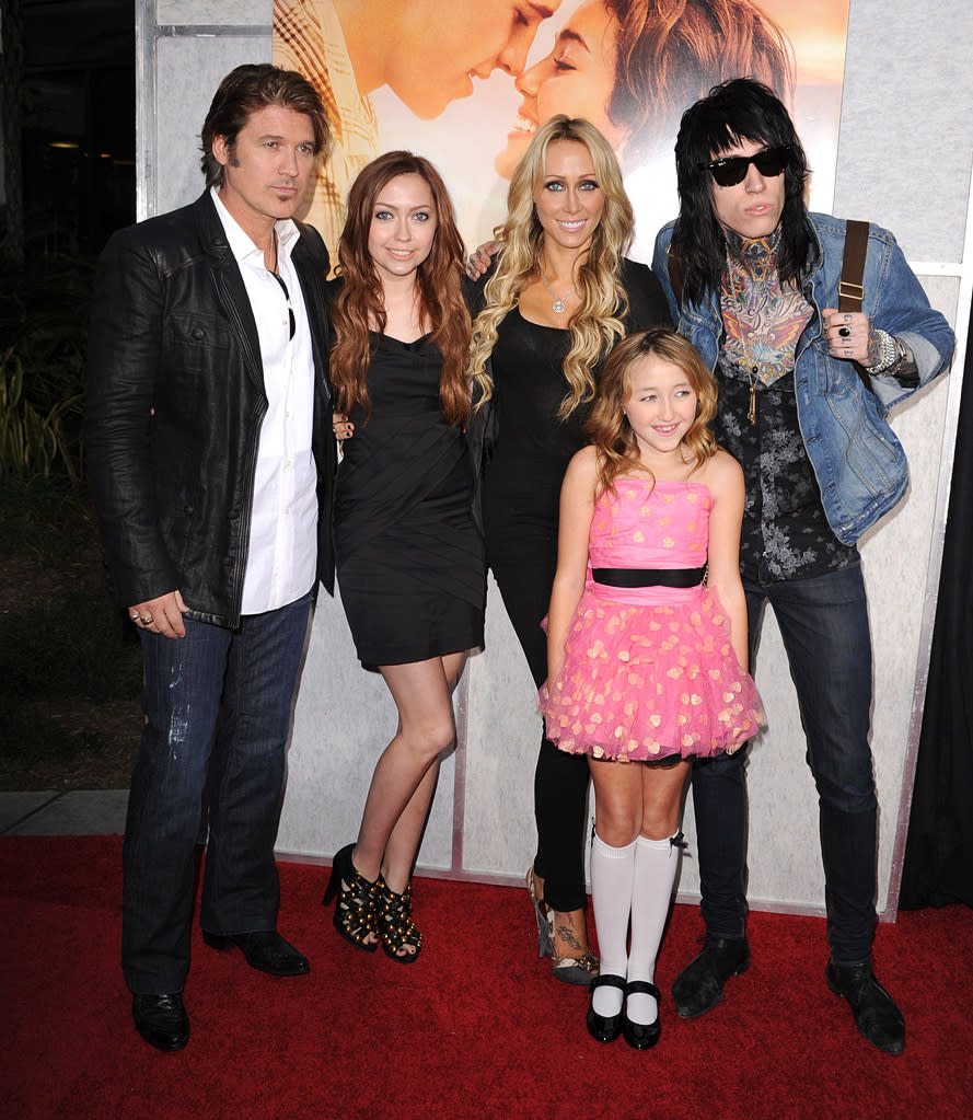 The Last Song LA Premiere 2010 Billy Ray Cyrus Noah Cyrus Tish Cyrus