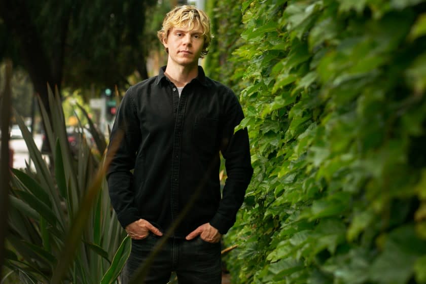 Actor Evan Peters poses for a portrait on Saturday, May 15, 2021 in Los Angeles, CA.