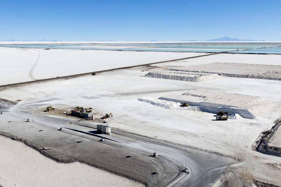 Yacimientos de litio en Uyuni, Bolivia. (Gaston Brito Miserocchi/Getty Images)