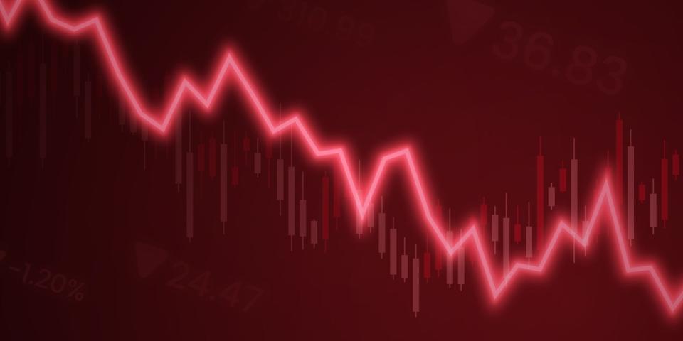 Market crash graphic