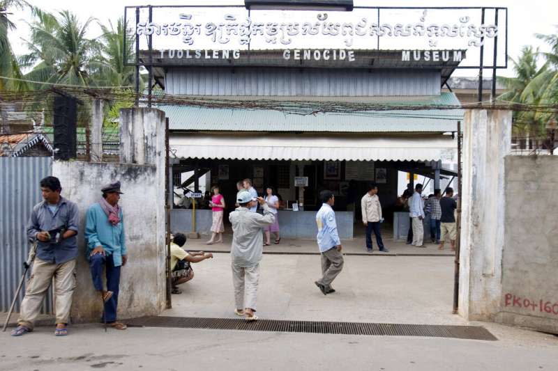 柬埔寨紀錄赤柬暴政的「堆屍陵屠殺博物館」。（AP）