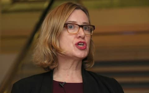 Amber Rudd has announced a review of protests outside abortion clinics following concerns about the tactics being deployed - Credit: Chris Radburn/PA Wire