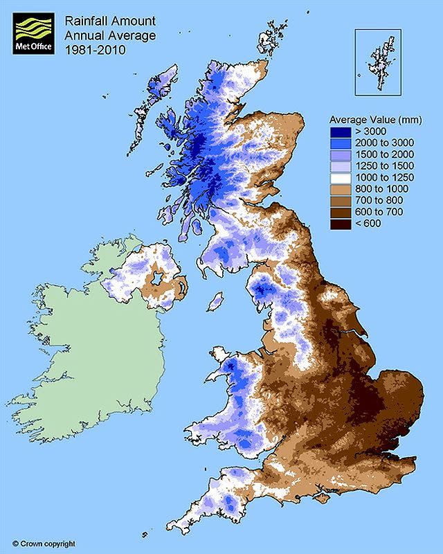 West is wettest