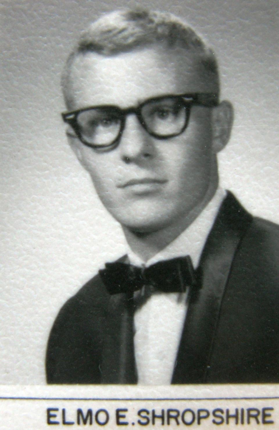 Elmo Shropshire in his 1964 class photo from Auburn University.