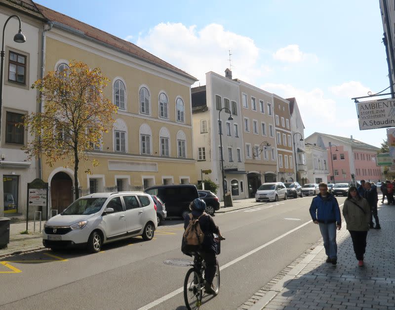 The house in which Adolf Hitler was born is seen in Braunau am Inn