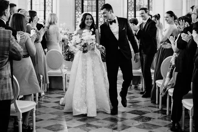 <p>Wade Muir</p> Annie Clark and Luke Karaim's wedding at Casa Loma in Toronto on May 19.