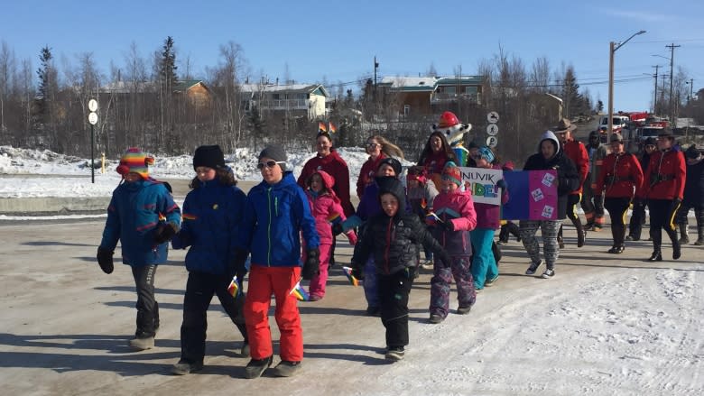 More than 100 people attend Inuvik, N.W.T.'s first Pride parade