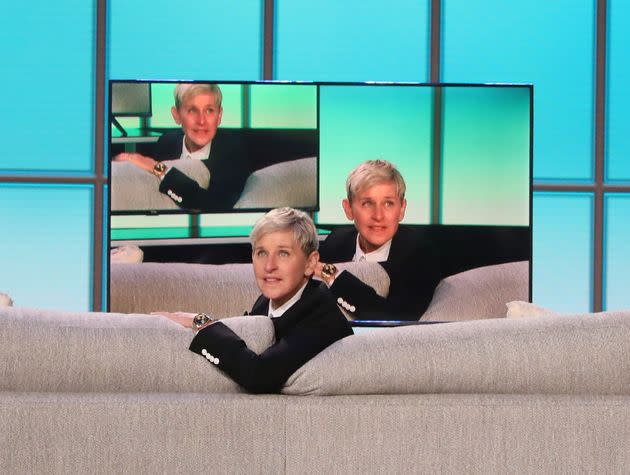 Ellen DeGeneres during the closing moments of the final 