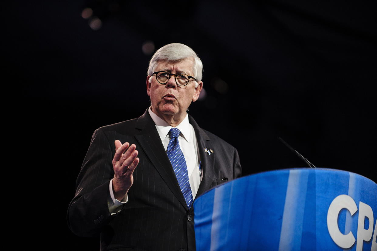 David Keene, President of the National Rifle Association, speaks at the 2013 Conservative Political Action Conference (CPAC) March 16, 2013 in National Harbor, Md. (Pete Marovich / Getty Images file)