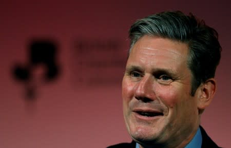FILE PHOTO: Britain's Labour Party's Shadow Secretary of State for Departing the European Union Keir Starmer speaks at the the British Chamber of Commerce annual conference in London