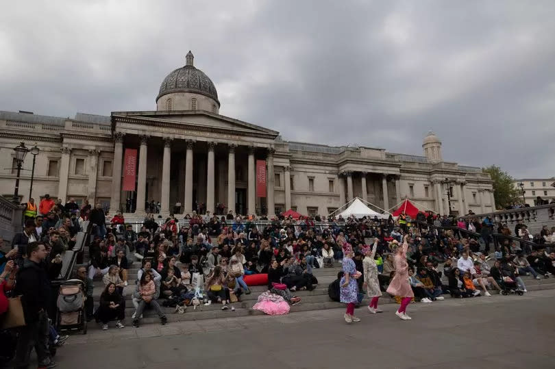 The celebration sees thousands flock to Trafalgar Square for some Welly Wanging and Competitive Jigsaw Puzzling