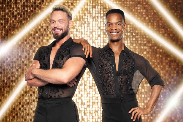 John Whaite and Johannes Radebe (Photo: Ray Burmiston/BBC)