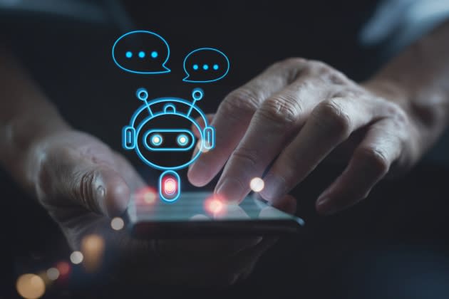 Digital chatbot, robot application, conversation assistant, AI Artificial Intelligence, innovation and technology concept - Credit: Getty Images/iStockphoto