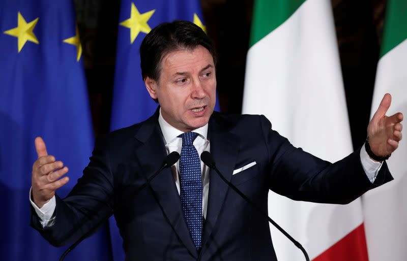 Italian PM Giuseppe Conte hosts French President Emmanuel Macron for a one day Italo-Franco summit in Naples