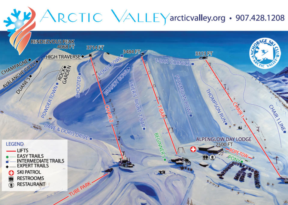 Arctic Valley Trail Map<p>Courtesy Arctic Valley Ski Area</p>