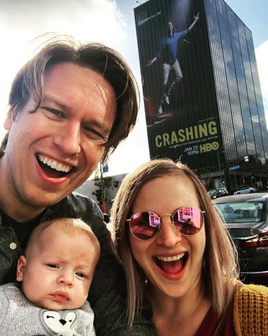 <p>Pete Holmes Instagram</p> Pete Holmes and Valerie Chaney with their daughter Lila.