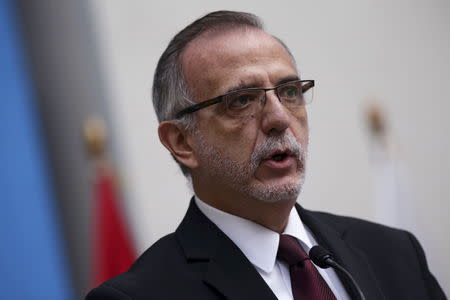 Commissioner of the International Commission Against Impunity in Guatemala (CICIG) Ivan Velasquez speaks during the 8th annual activities report of the CICIG in Guatemala City, November 13, 2015. REUTERS/Jorge Dan Lopez/Files