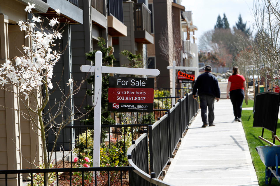 Homes are seen for sale in the southwest area of Portland, Oregon March 20, 2014. Would-be buyers risk being crowded out by the run-up in home prices and mortgage rates over the past year. Home values nationwide were up 12 percent in January from the same month last year, according to data firm CoreLogic, while mortgage rates have jumped about a full percentage point.   REUTERS/Steve Dipaola  (UNITED STATES - Tags: REAL ESTATE BUSINESS)