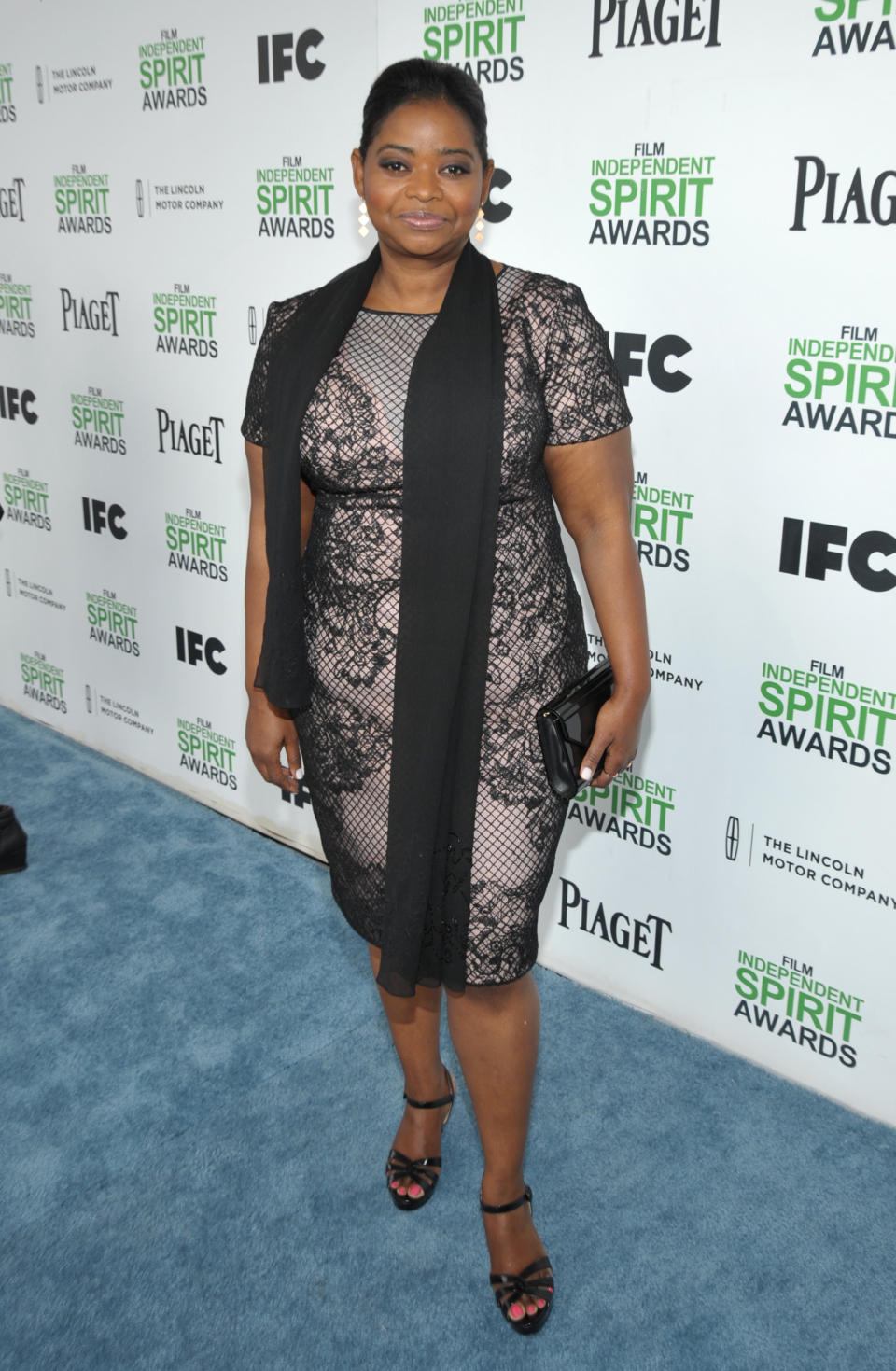 FILE - In this March 1, 2014 photo, Octavia Spencer arrives at the 2014 Film Independent Spirit Awards, in Santa Monica, Calif. Fox said Tuesday, May 6, 2014, it's ordering TV series from filmmakers Lee Daniels and Steven Spielberg for the 2014-15 schedule. Spielberg is among the producers of "Red Band Society," with an ensemble cast starring Spencer. (Photo by John Shearer/Invision/AP, file)