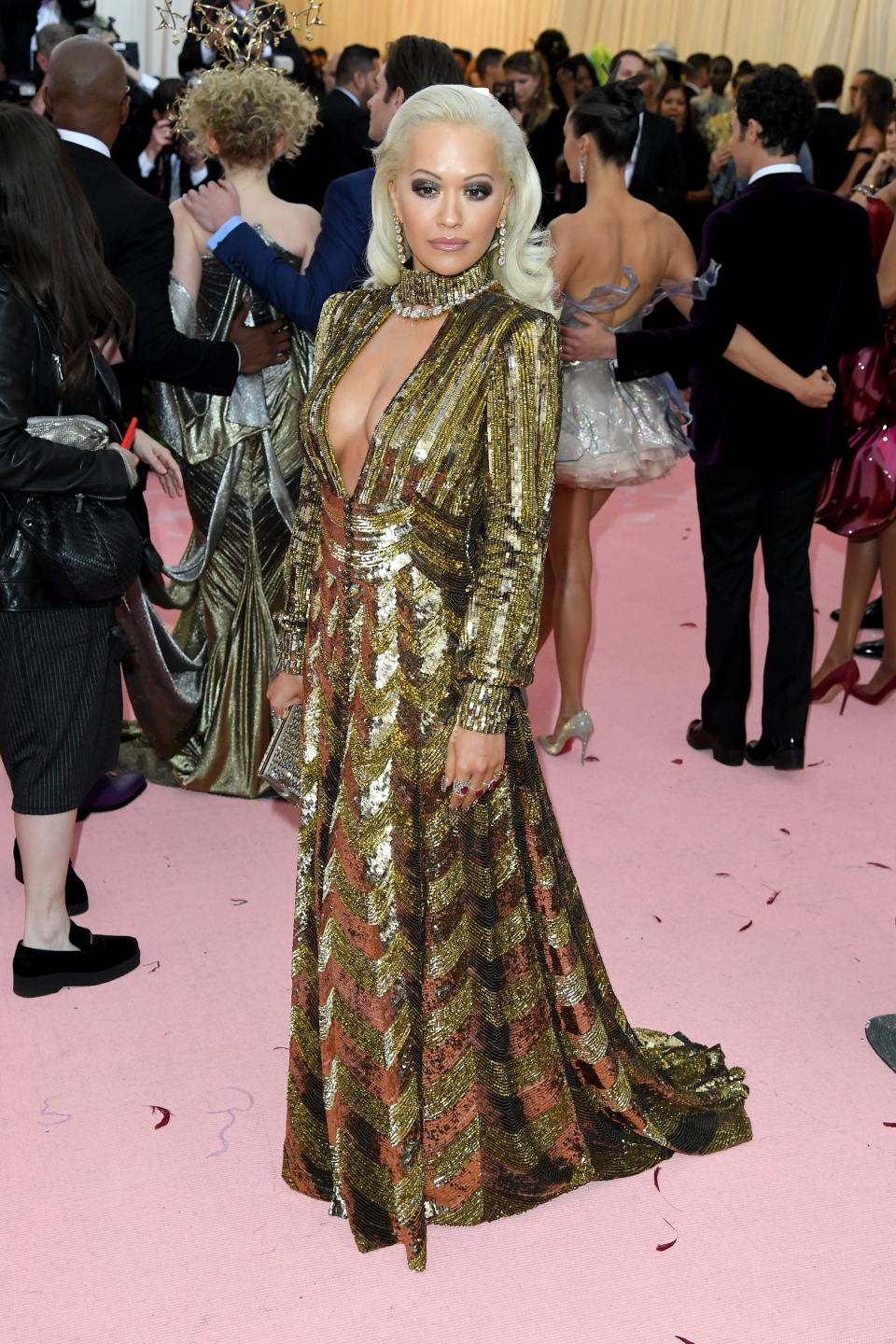 <h1 class="title">Rita Ora in Marc Jacobs wearing Lorraine Schwartz, Harry Kotlar, and Narcisa Pheres jewelry</h1><cite class="credit">Photo: Getty Images</cite>