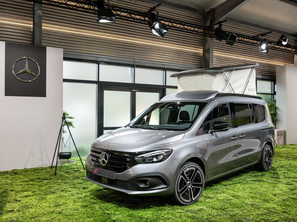 Mercedes-Benz's concept EQT Marco Polo electric camper van.