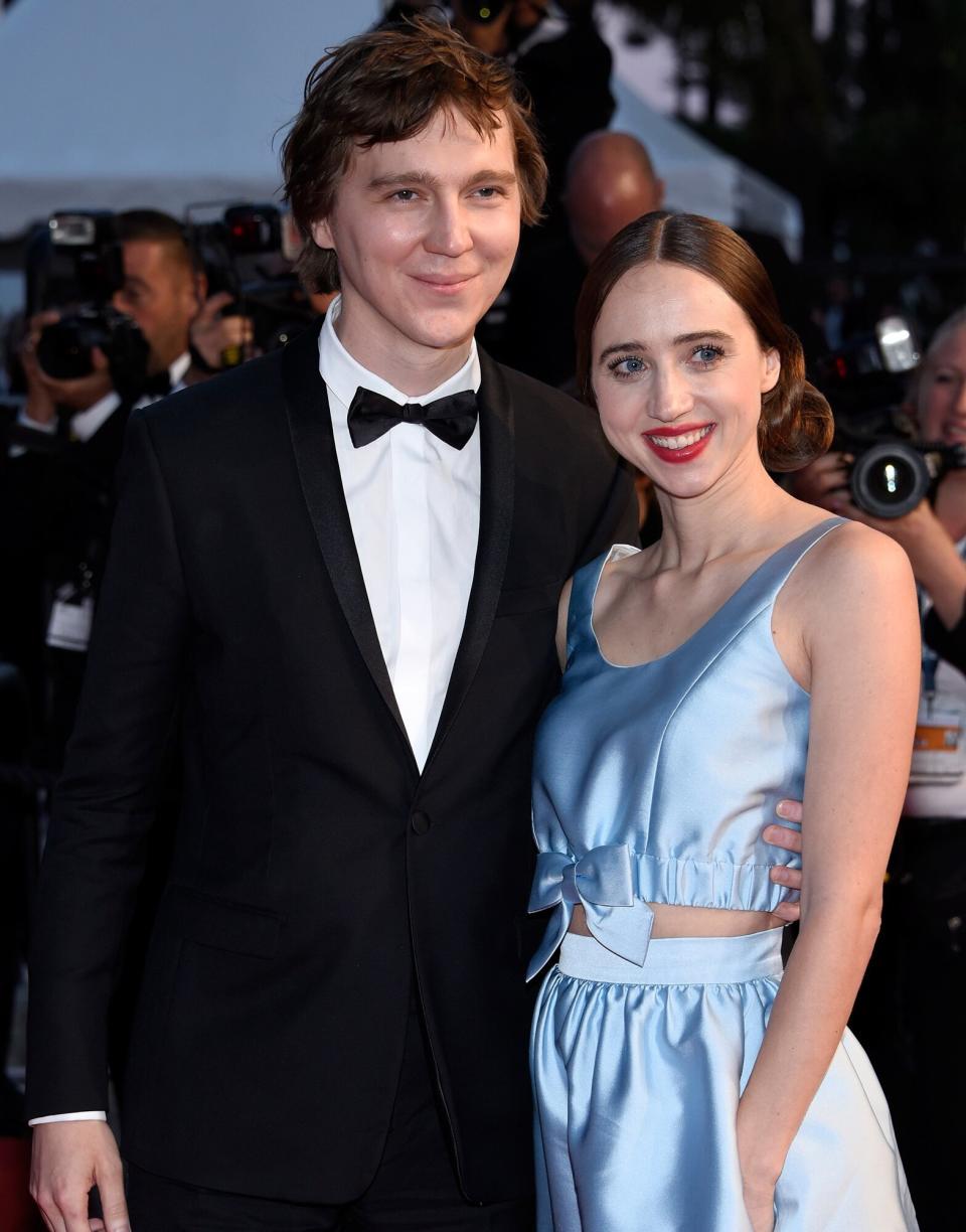 Zoe Kazan and Paul Dano leave the "Youth" Premiere during the 68th annual Cannes Film Festival on May 20, 2015 in Cannes, France