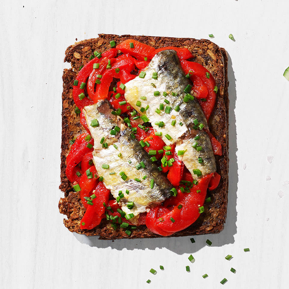 Roasted Red Pepper & Sardine Toast