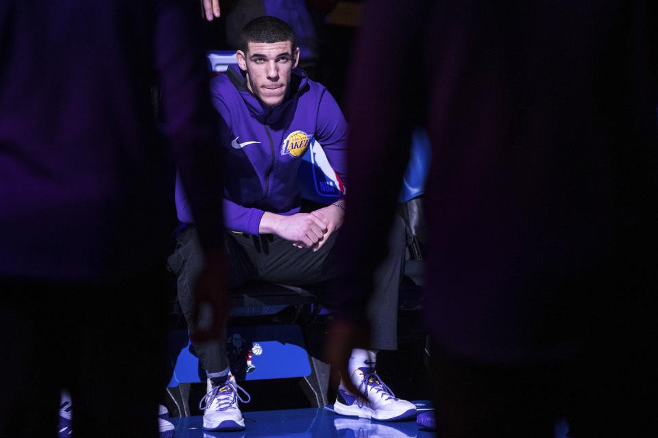 The focus finds Lonzo Ball again. (AP)