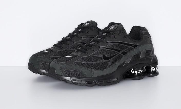 The Supreme x Nike Shox Ride 2 collab in black. - Credit: Courtesy of Supreme