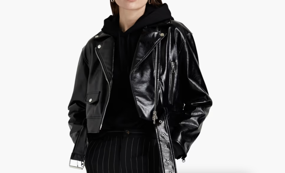 Stand Studio Selena faux leather biker jacket (Photo: The Outnet)


