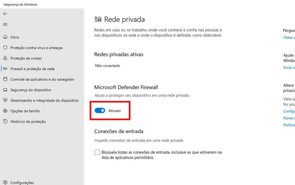 Veja como desativar o Windows Defender no Windows 11 (Captura de tela: Matheus Bigogno)