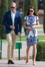 <p>The Duchess of Cambridge stuns in a china blue-and-white shift dress by Indian-American designer Naeem Khan during her trip to the Taj Mahal.</p>