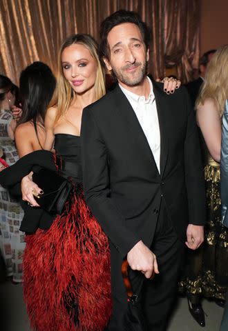 Georgina Chapman and Adrien Brody