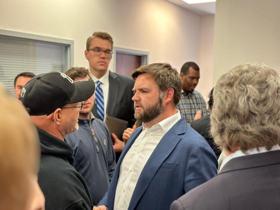 Republican Senate candidate JD Vance at a GOP unity event in Canton, OH on October 27, 2022.