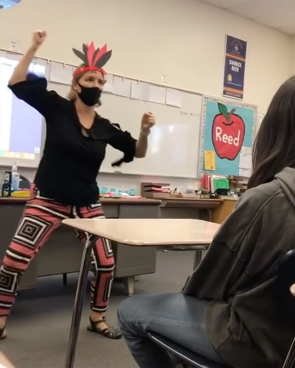 California teacher placed on leave after video shows her mocking Native American dance in headdress