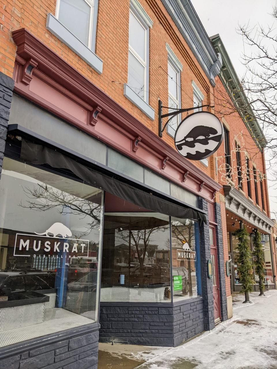 Muskrat Distilling in Boyne City is shown.