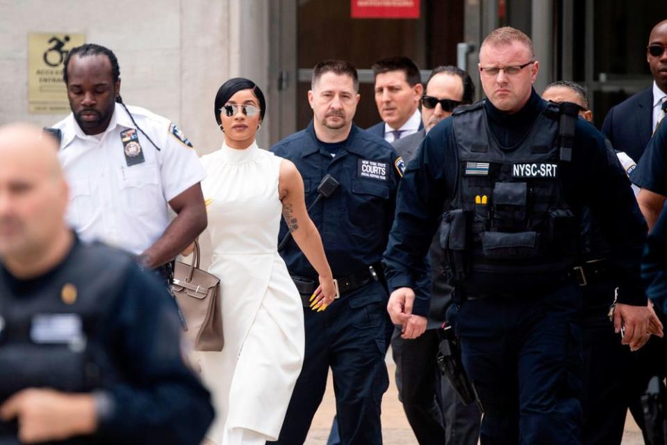 Cardi B leaves court on April 19 | JOHANNES EISELE/AFP/Getty