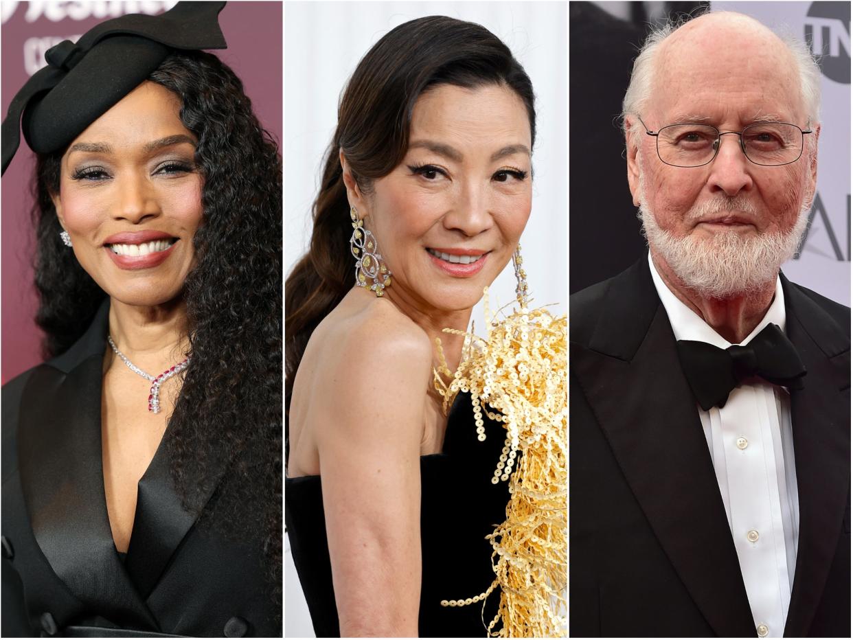 Angela Bassett, Michelle Yeoh and John Williams (Getty Images)