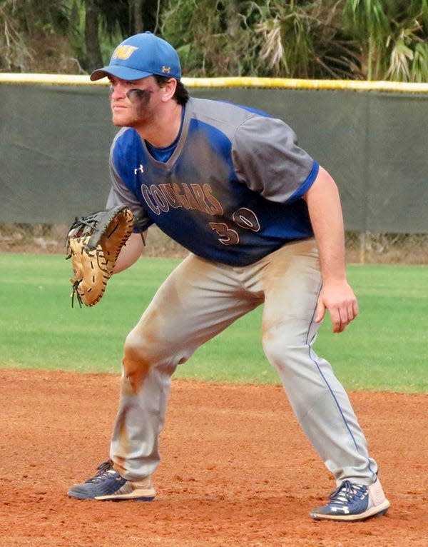 Misericordia University first baseman Derrick Vosburg is a 2019 graduate of Wallenpaupack Area High School where he helped lead the Buckhorns to a deep run in the PIAA state playoffs.