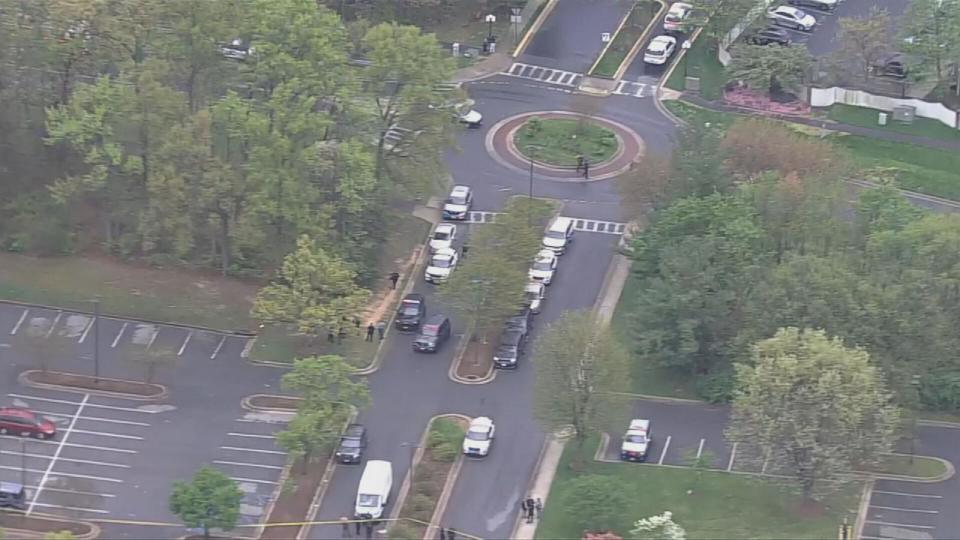 PHOTO: Authorities respond to a shooting in Greenbelt, Maryland, April 19, 2024. (WJLA)